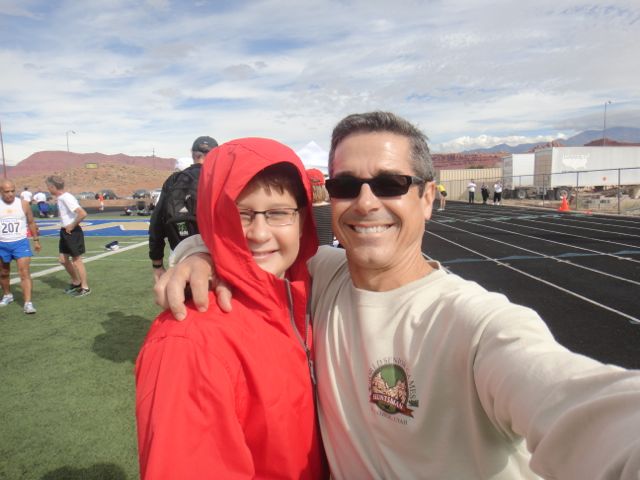 No wonder jeff noel is so happy, his son is by his side