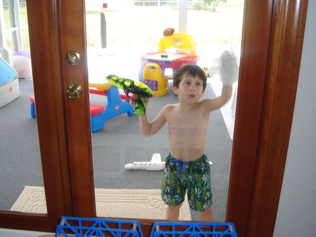 When was the last time you saw an adult cleaning windows with this accessory?