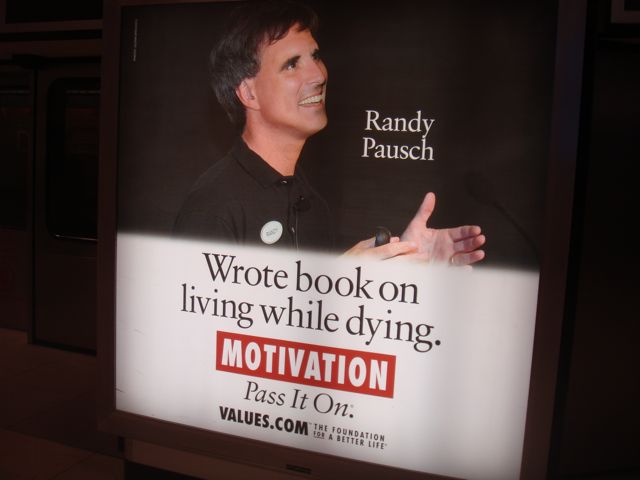 Even while dying, Randy Pausch rode his bike an hour each day. This led to his bestselling book.