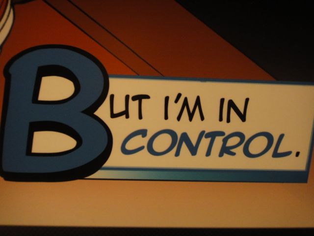 Being in control doesn't guarantee we'll take control.