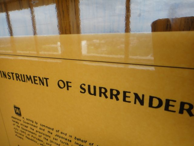 instrument of surrender for the Japanese (or creative midlife adults) surrender and planning