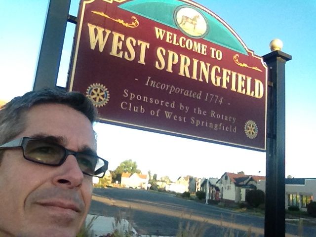 The sunrise is just beginning to touch the West Springfield sign... The sunrise is just beginning to touch the West Springfield sign...