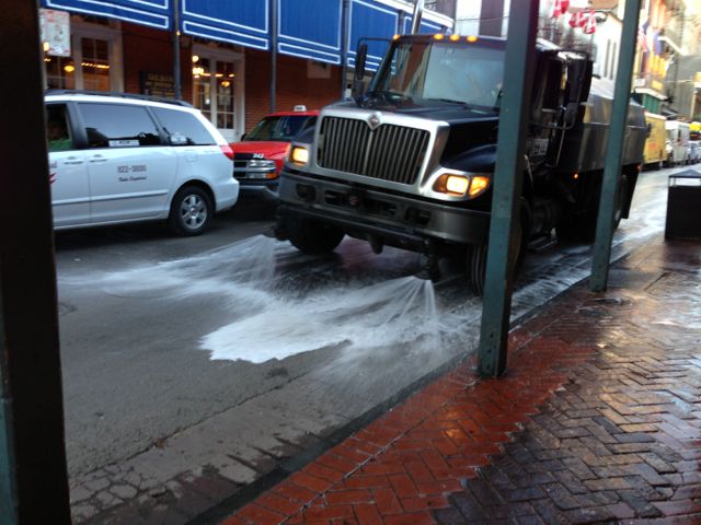 cleaning up Bourbon Street