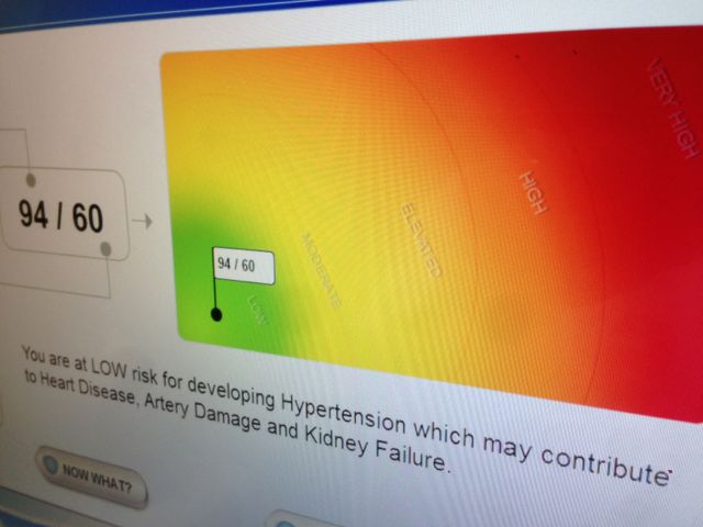 photo of free health graph at Walmart store