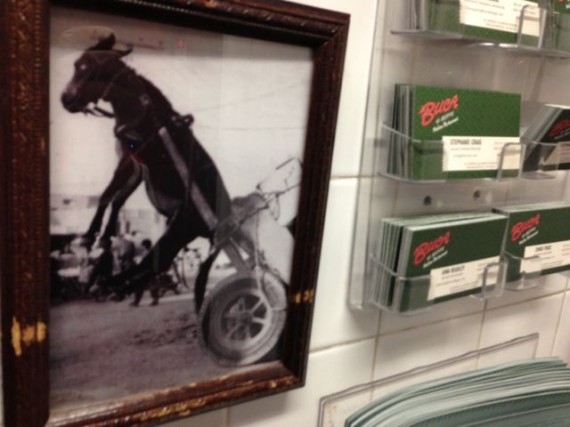 Restaurant wall photo of Donkey pulling cart
