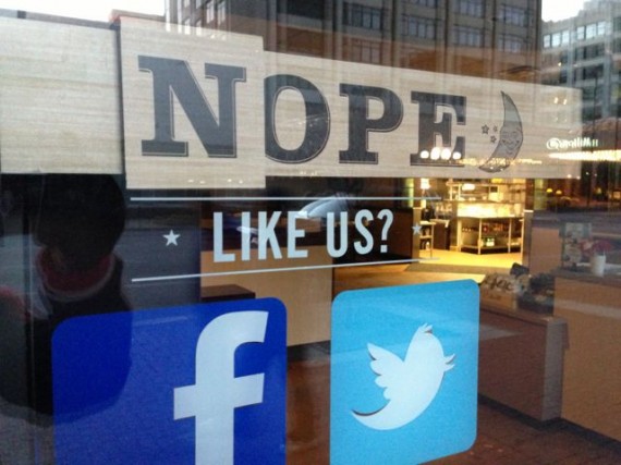 clever open and closed business sign