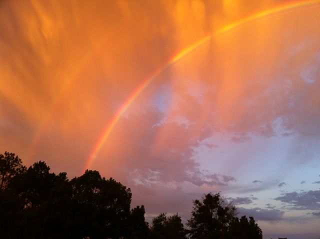 Florida sunrise double rainbow