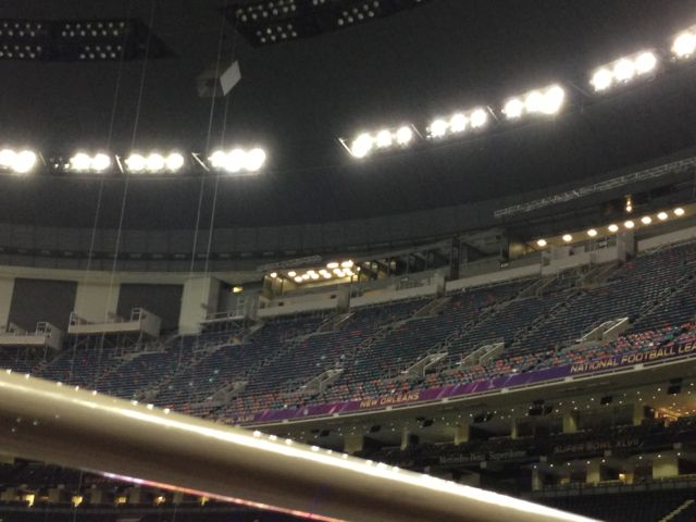 End zone seat at Super Dome January 2013
