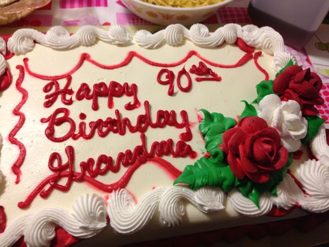 90th birthday cake