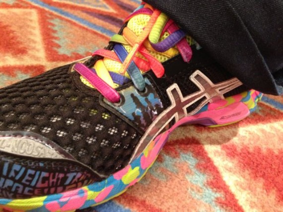 Colorful running shoes