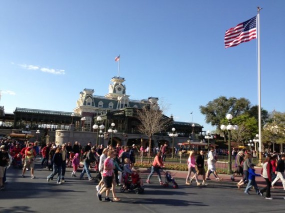 Magic Kingdom rope drop at 8:53am, March 2013