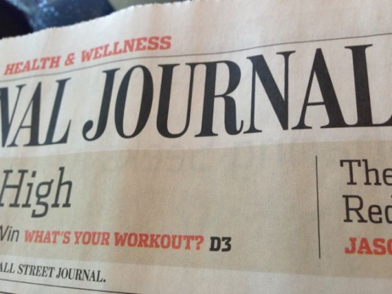 Wall Street Journal Health and Wellness page