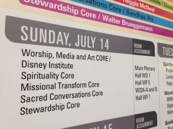 Orange County Convention Center program agenda board