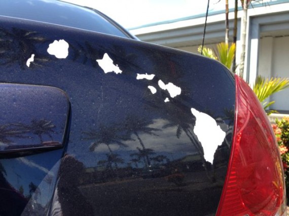 hawaiian Island bumper sticker