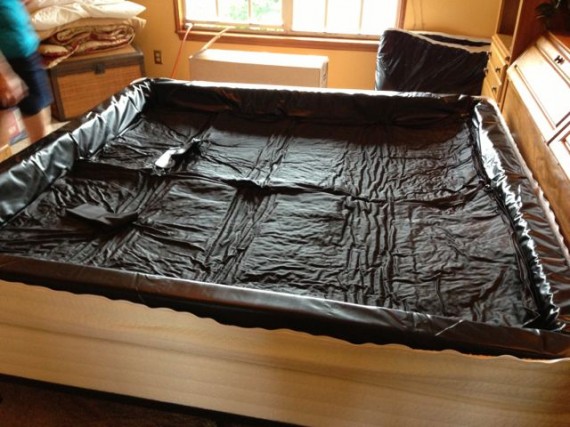 new waterbed being installed in Florida home