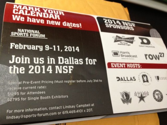National Sports Forum 2014 Conference invitation