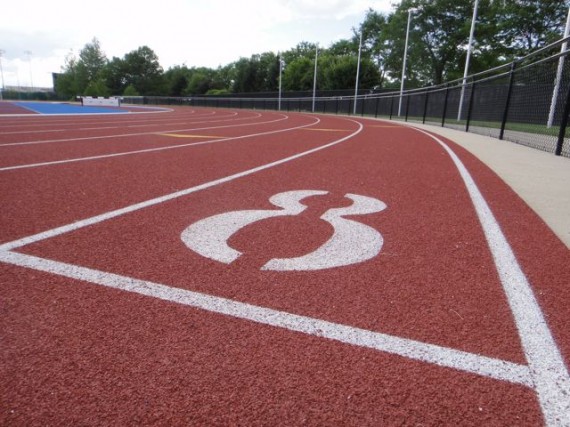 Photo of lane 8 at University track