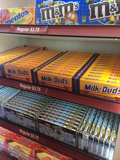 Fully stocked Movie Theater candy counter