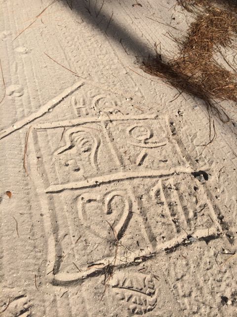 Mid Life Celebration logo in sand