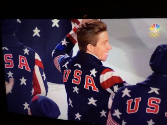 Sean White at Sochi Opening ceremony