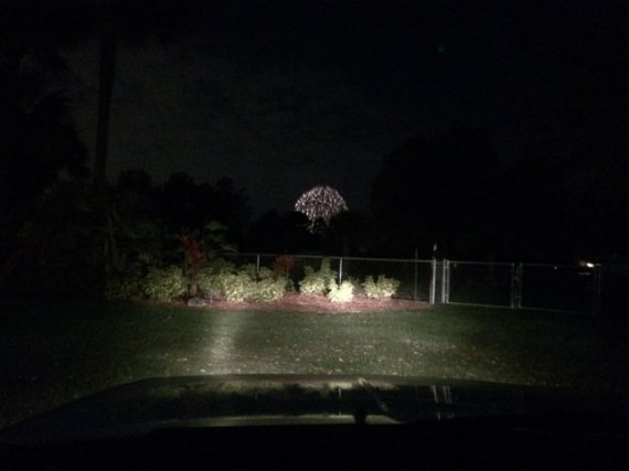 Disney's Magic Kingdom fireworks from nearby neighborhood