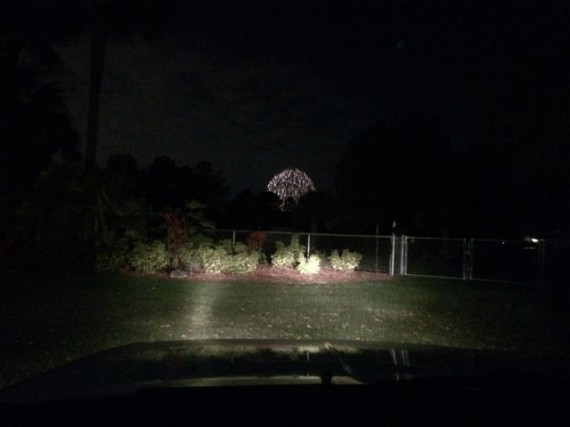 Disney's Magic Kingdom fireworks from nearby neighborhood