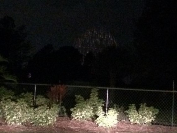 Disney's Magic Kingdom fireworks from nearby neighborhood