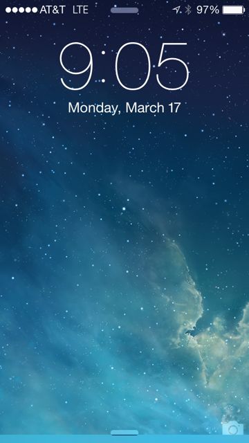 iPhone 5s homepage screen shot