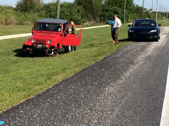 Three wheeled Jeep