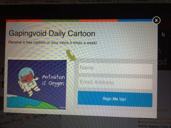 Hugh Macleod cartoon subscription form