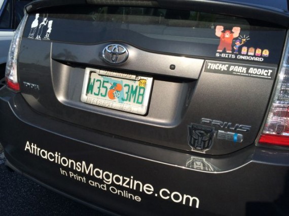 Orlando Attractions car decals