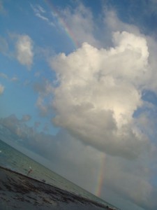 Rainbow over Sanibel Beach