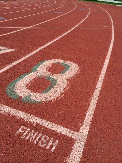 Lane 8 at Colorado State University Track complex