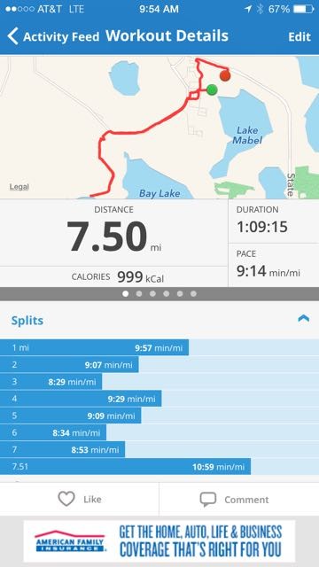 Map My Run screen shot