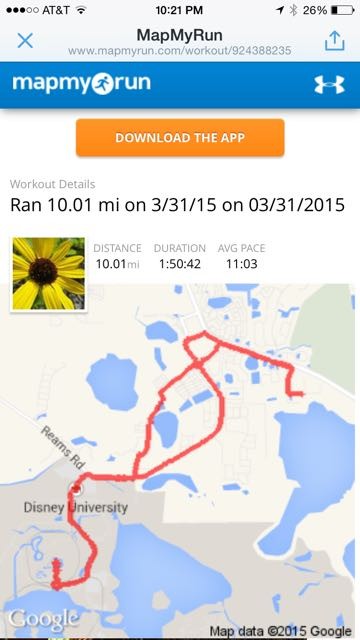 Map My Run #RunDisney