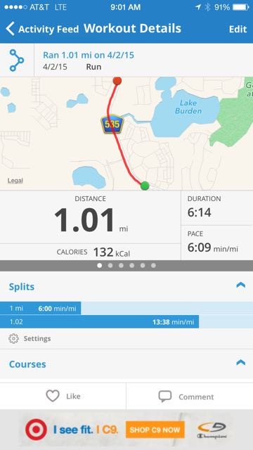 Map My Run Mile Split