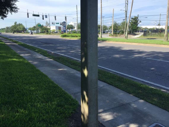 Turkey Lake Road separates Universal Studios and Dr Phillips High School