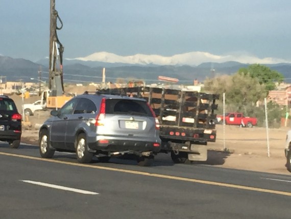 Amateur photo of Denver's Rocky Mountains
