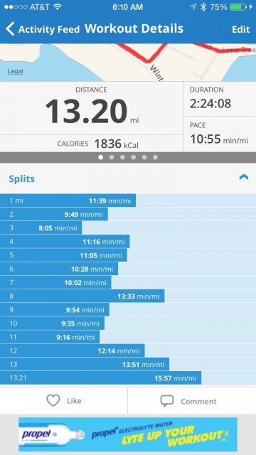 Map My Run screen shot
