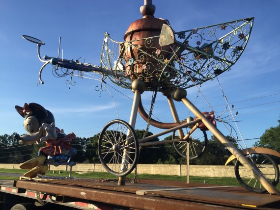 Disney Character props on truck