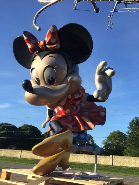 Disney Minnie Mouse Character prop on truck