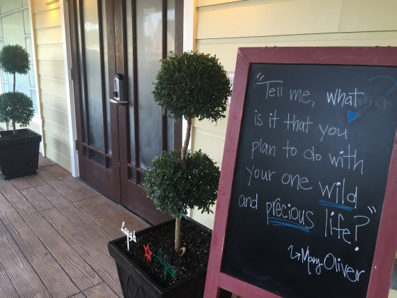 Chalk board at middle school