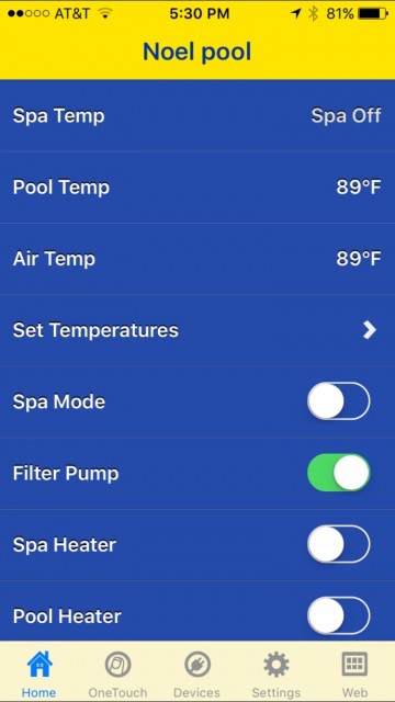 Iphone swimming pool app