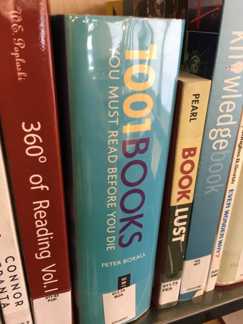 Books on a shelf