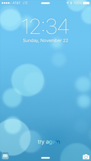 iPhone lock screen screen shot