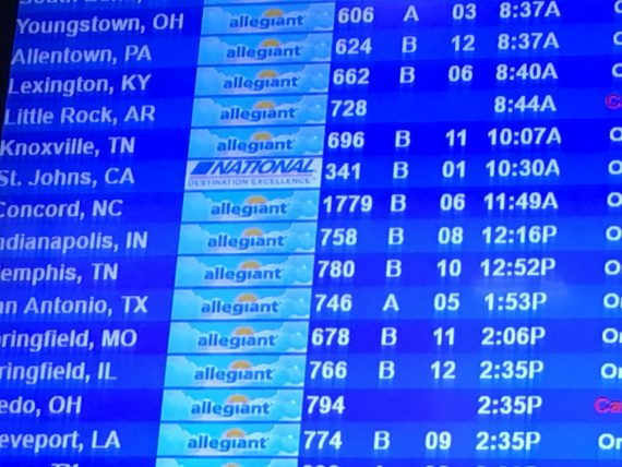 Airport departure list