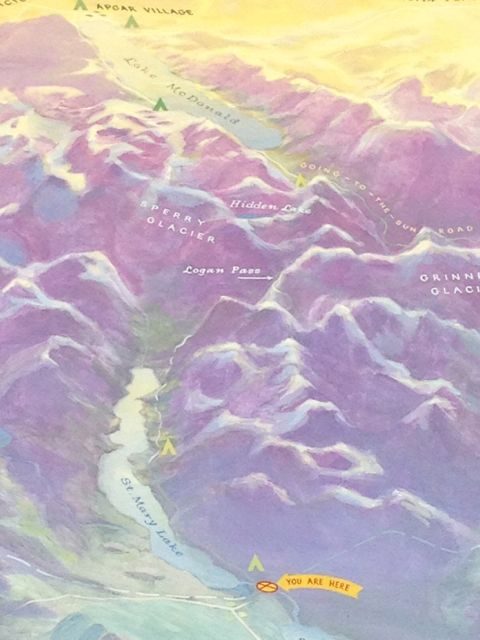 Glacier ariel map
