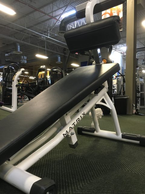 Abdominal incline bench