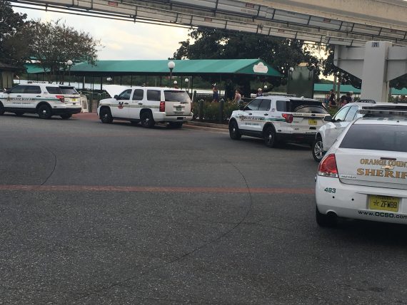Police cars at Magic Kingdom entrance