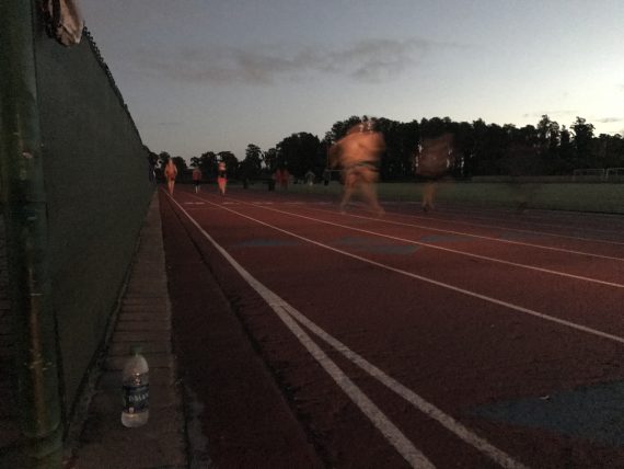 High school track at dawn